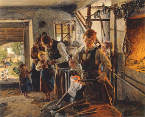 At the farrier - Ferdinand Georg Waldmüller