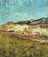 At the Foot of the Mountains by Vincent van Gogh — hand-painted landscape oil painting reproduction on canvas