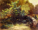 At the Forest Edge by Mikhail Lebedev — hand-painted botanical oil painting reproduction on canvas