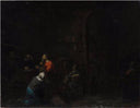 At the notary's office by Sebastien Bourdon — architectural oil painting wall art, Baroque
