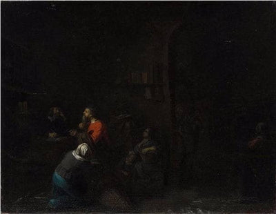 At the notary's office by Sebastien Bourdon — oil painting reproduction