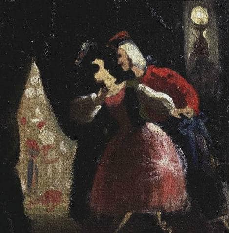 At the party by Vito d'Ancona — hand-painted portrait oil painting reproduction on canvas