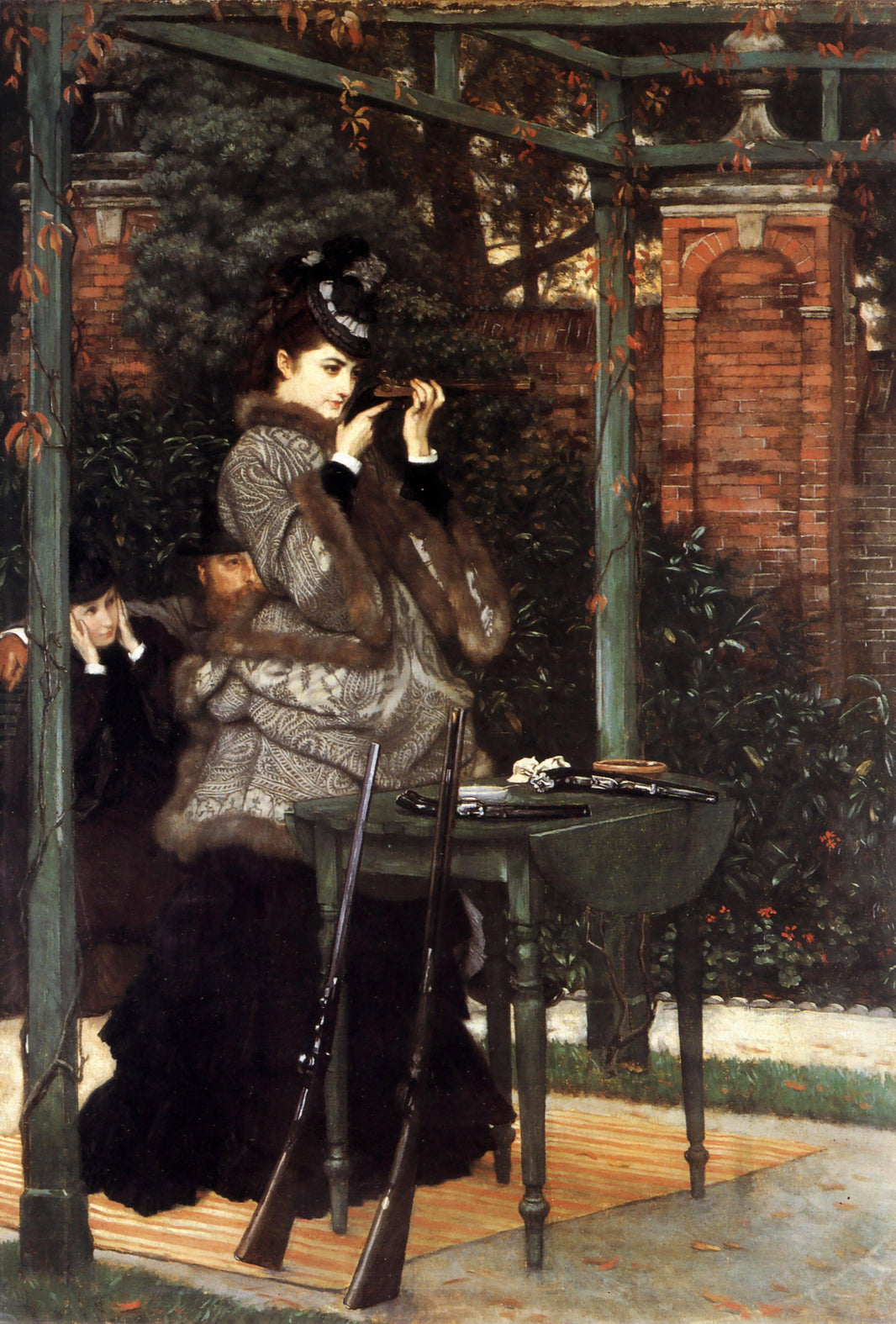 At the Rifle Range by James Tissot — hand-painted portrait oil painting reproduction on canvas