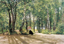At the Summer Cottage by Ivan Shishkin — hand-painted botanical oil painting reproduction on canvas