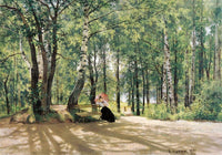 At the Summer Cottage by Ivan Shishkin — hand-painted botanical oil painting reproduction on canvas