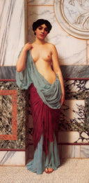 At the Thermae by John William Godward, male oil painting wall art, Neoclassicism