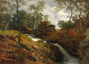 At the torrent by Andreas Achenbach — seascapes oil painting wall art, Romanticism