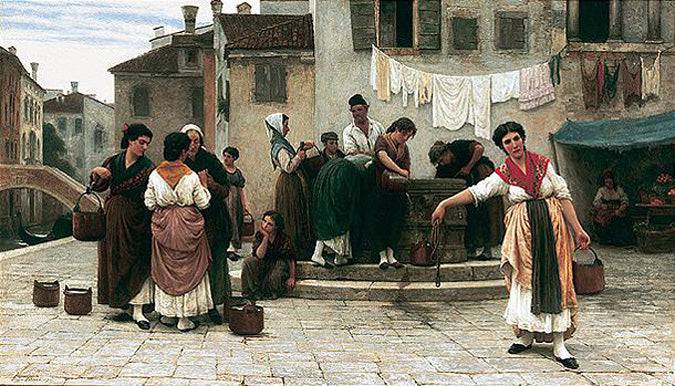 At the Well - Eugene de Blaas