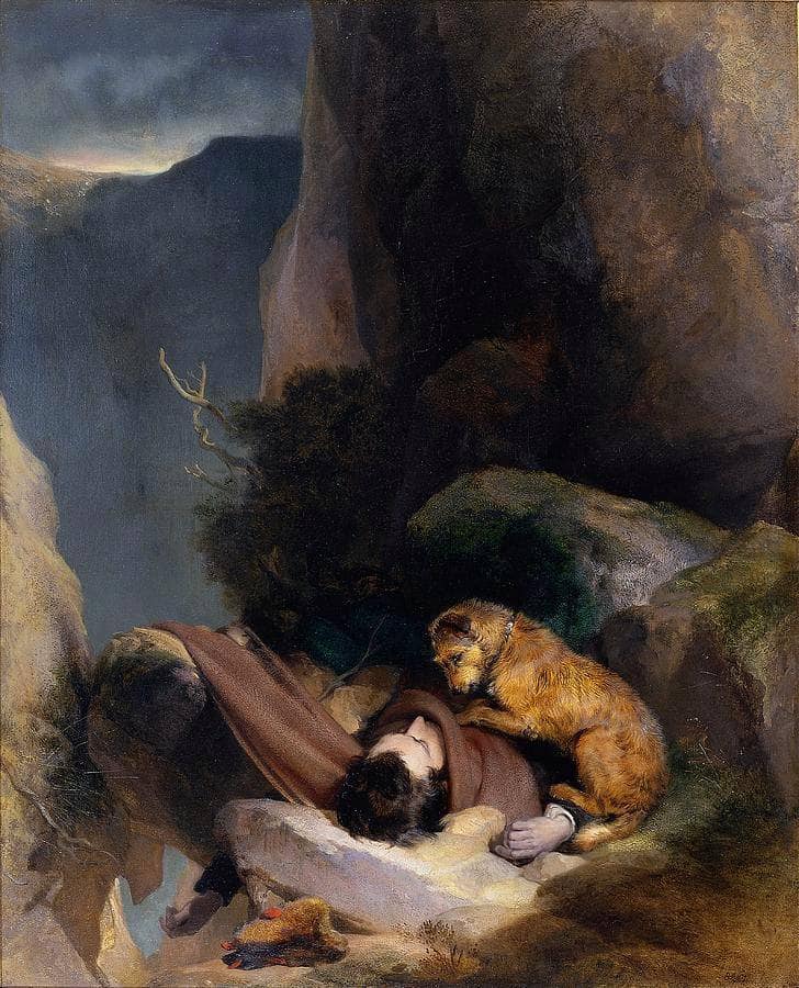 Attachment by Edwin Henry Landseer — hand-painted animal oil painting reproduction on canvas