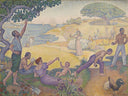 Au Temps Dâharmonie by Paul Signac — rural oil painting wall art, Pointillism