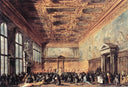 Audience Granted by the Doge by Francesco Guardi — architectural oil painting wall art, Baroque