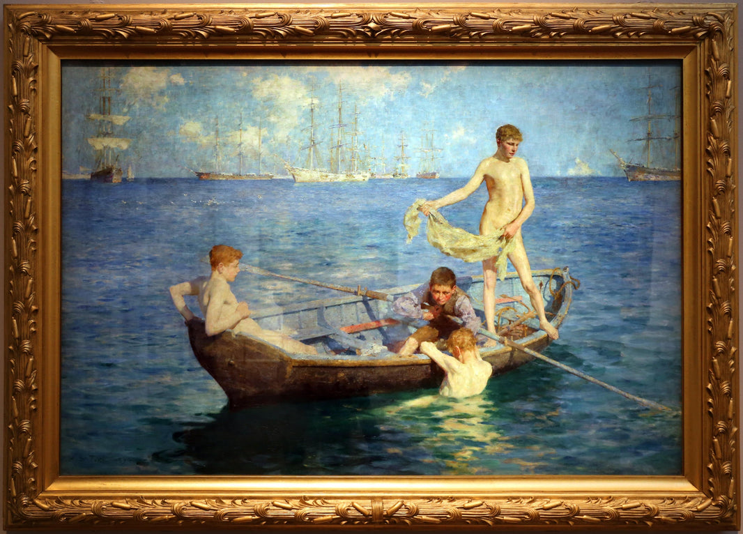 August Blue by Henry Scott Tuke — hand-painted seascapes oil painting reproduction on canvas