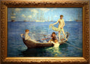 August Blue by Henry Scott Tuke — hand-painted seascapes oil painting reproduction on canvas