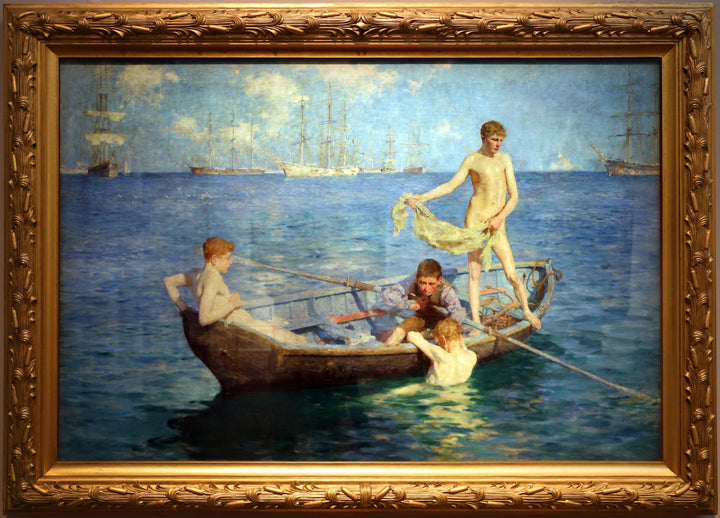 August Blue by Henry Scott Tuke — hand-painted seascapes oil painting reproduction on canvas