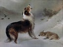 Dog by August Friedrich Schenck — hand-painted animal oil painting reproduction on canvas