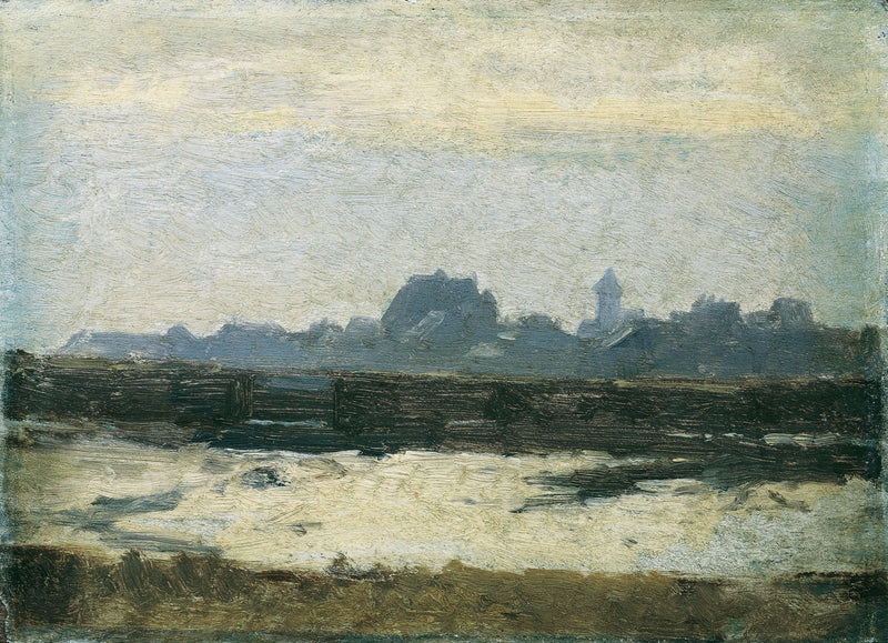 View of a city on gallery wrap