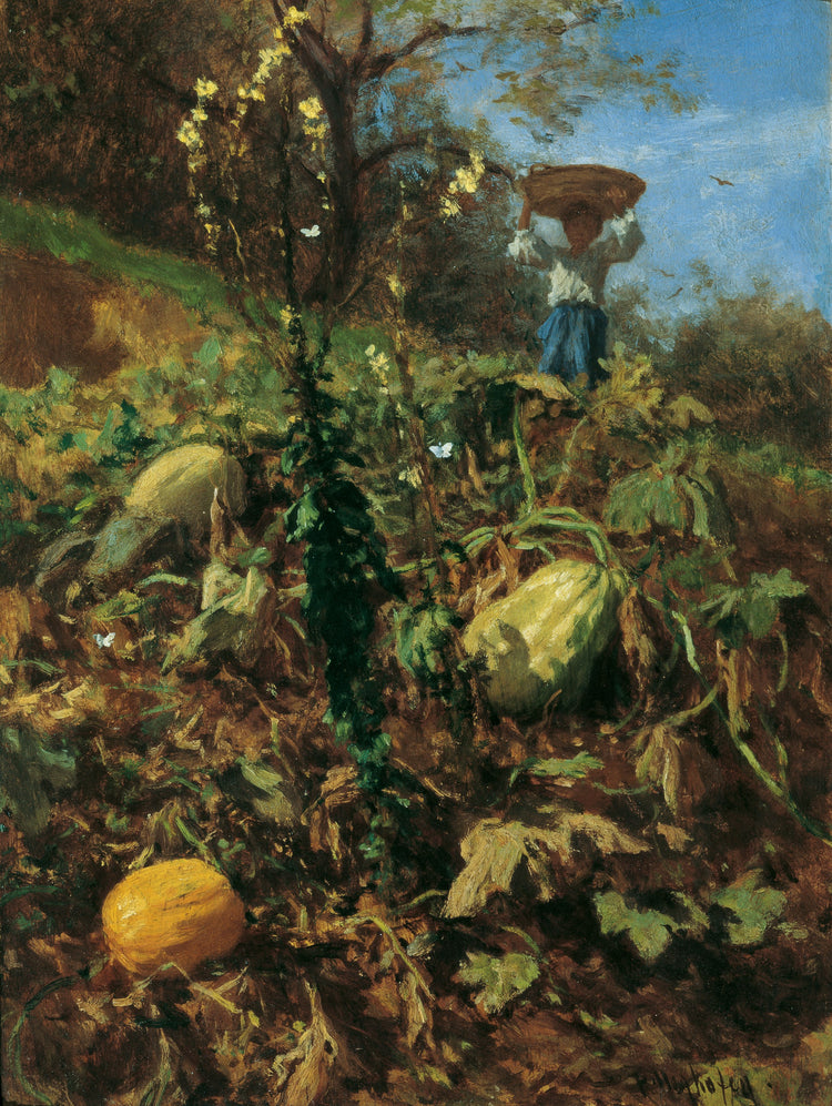 The pumpkin garden - August von Pettenkofen