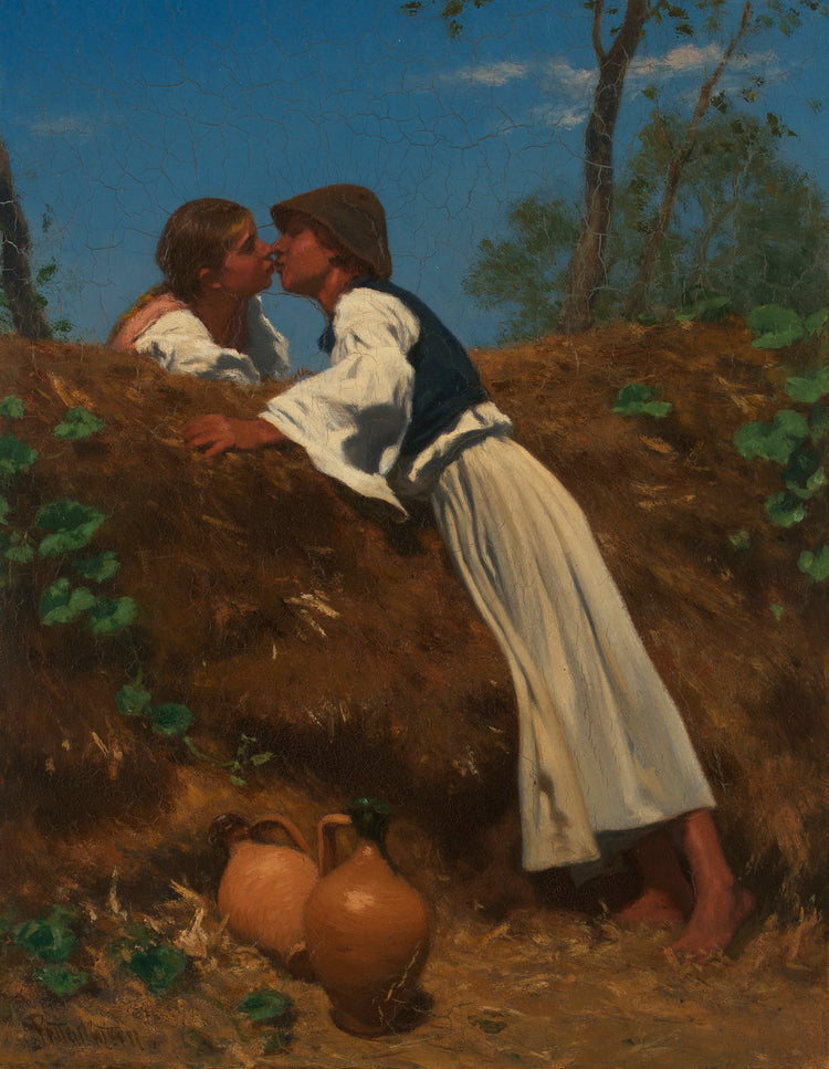 The kiss II - August von Pettenkofen