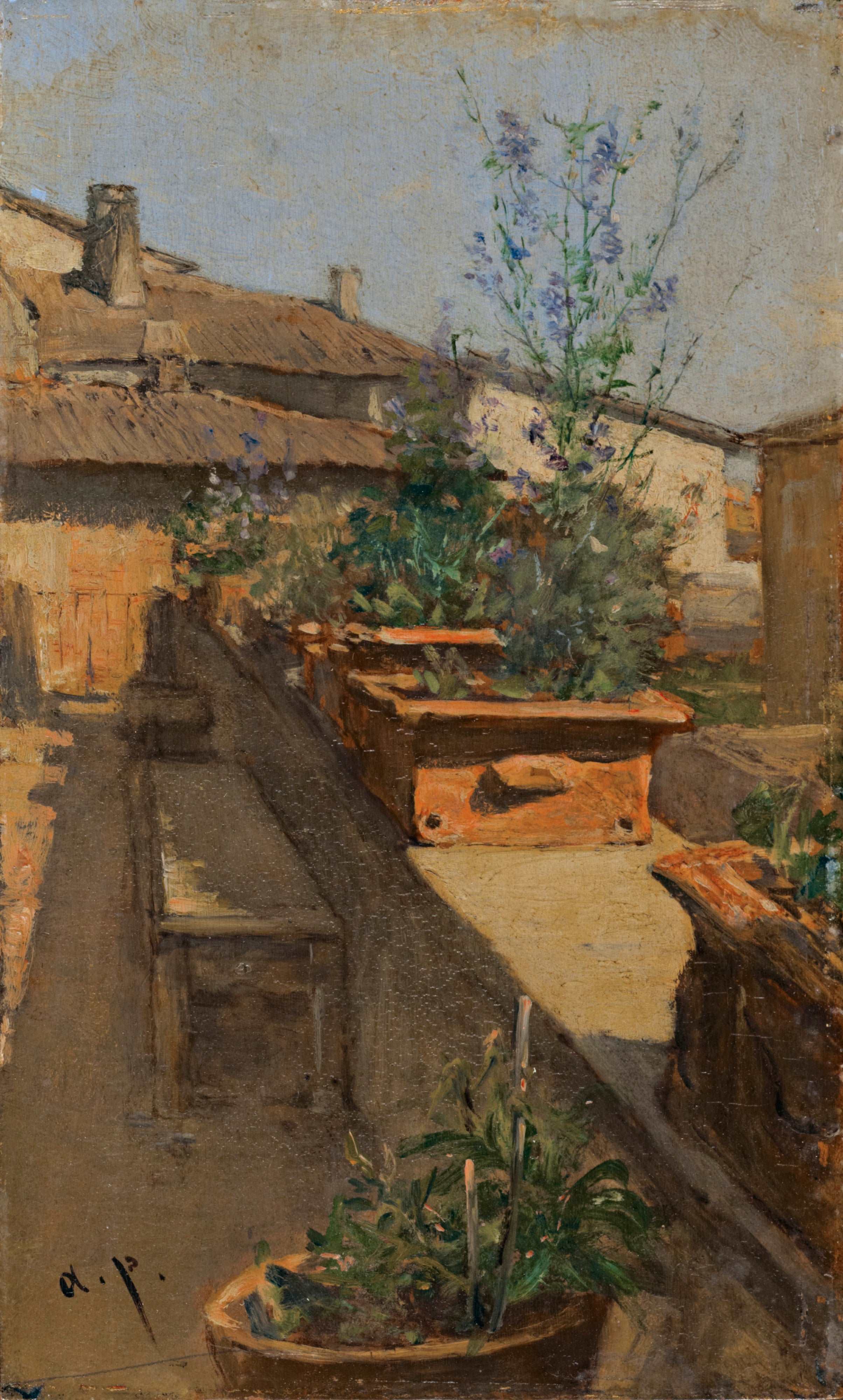 A Roof Garden - August von Pettenkofen