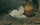 Still life with dead chicken and jug in bedroom
