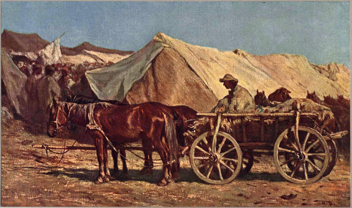 Hungarian market by August von Pettenkofen — hand-painted landscape oil painting reproduction on canvas