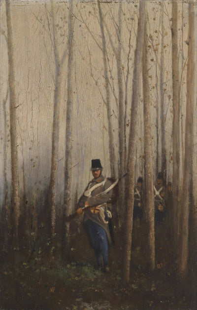 Forest with soldiers in kitchen
