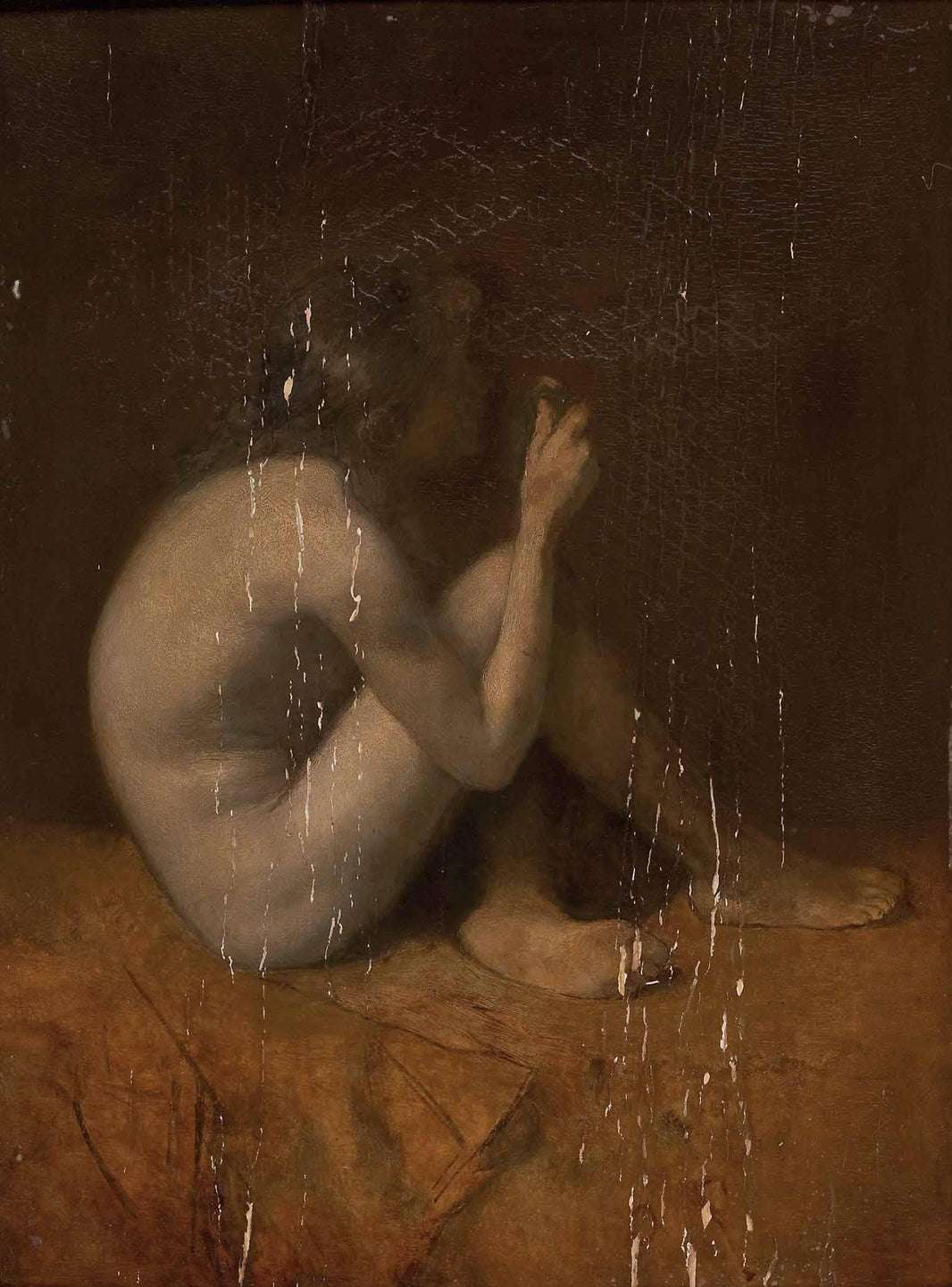 Crying girl by August von Pettenkofen — hand-painted portrait oil painting reproduction on canvas