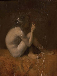 Crying girl by August von Pettenkofen — hand-painted portrait oil painting reproduction on canvas