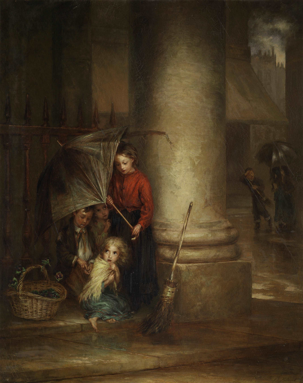 A Passing Cloud by Augustus Edwin Mulready — hand-painted cultural oil painting reproduction on canvas