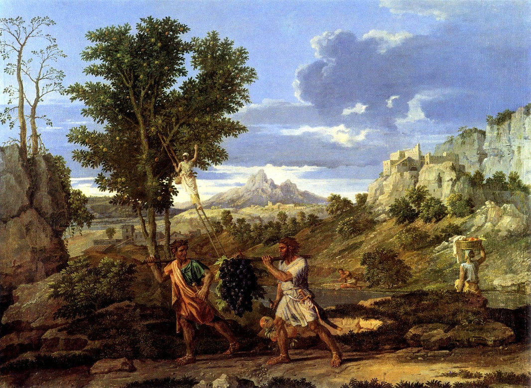 Autumn (The Spies with the Grapes of the Promised Land) by Nicolas Poussin — hand-painted botanical oil painting reproduction on canvas