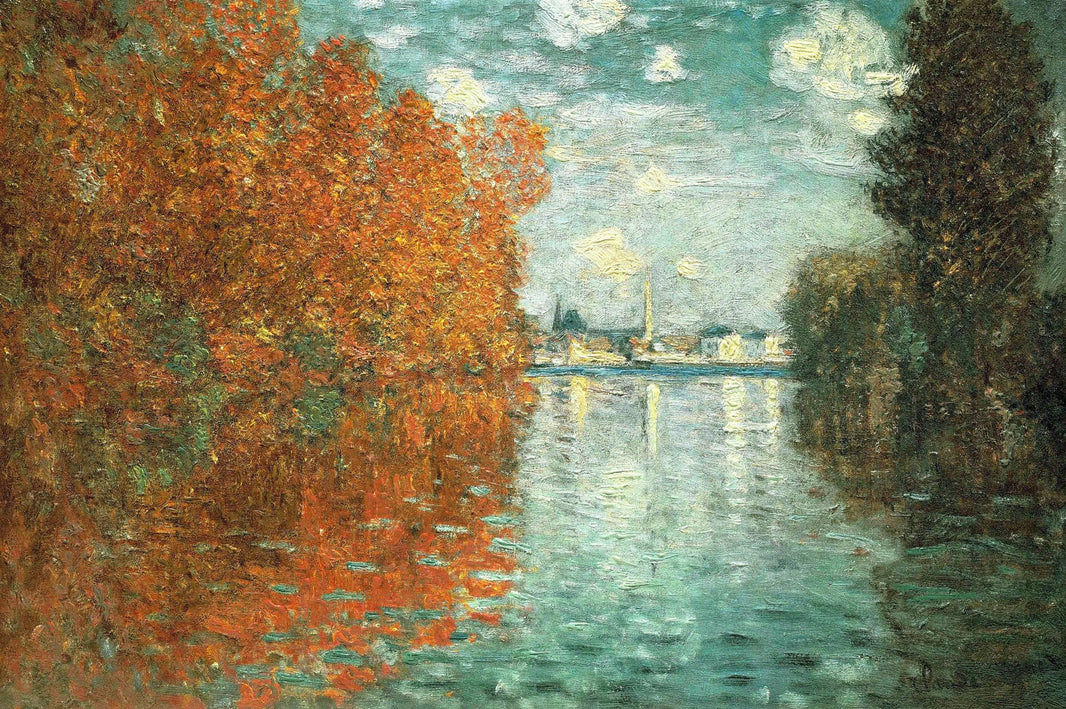 Autumn Effect at Argenteuil by Claude Monet — hand-painted botanical oil painting reproduction on canvas