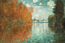 Autumn Effect at Argenteuil by Claude Monet — hand-painted botanical oil painting reproduction on canvas