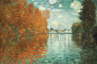 Autumn Effect at Argenteuil by Claude Monet — hand-painted botanical oil painting reproduction on canvas