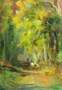 Autumn Forest by Fyodor Vasilyev — forest oil painting wall art, Realism