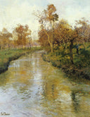 Autumn by Frits Thaulow — hand-painted botanical oil painting reproduction on canvas