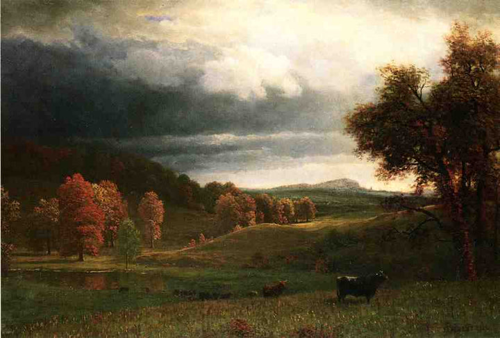 Autumn Landscape by Albert Bierstadt — hand-painted animal oil painting reproduction on canvas