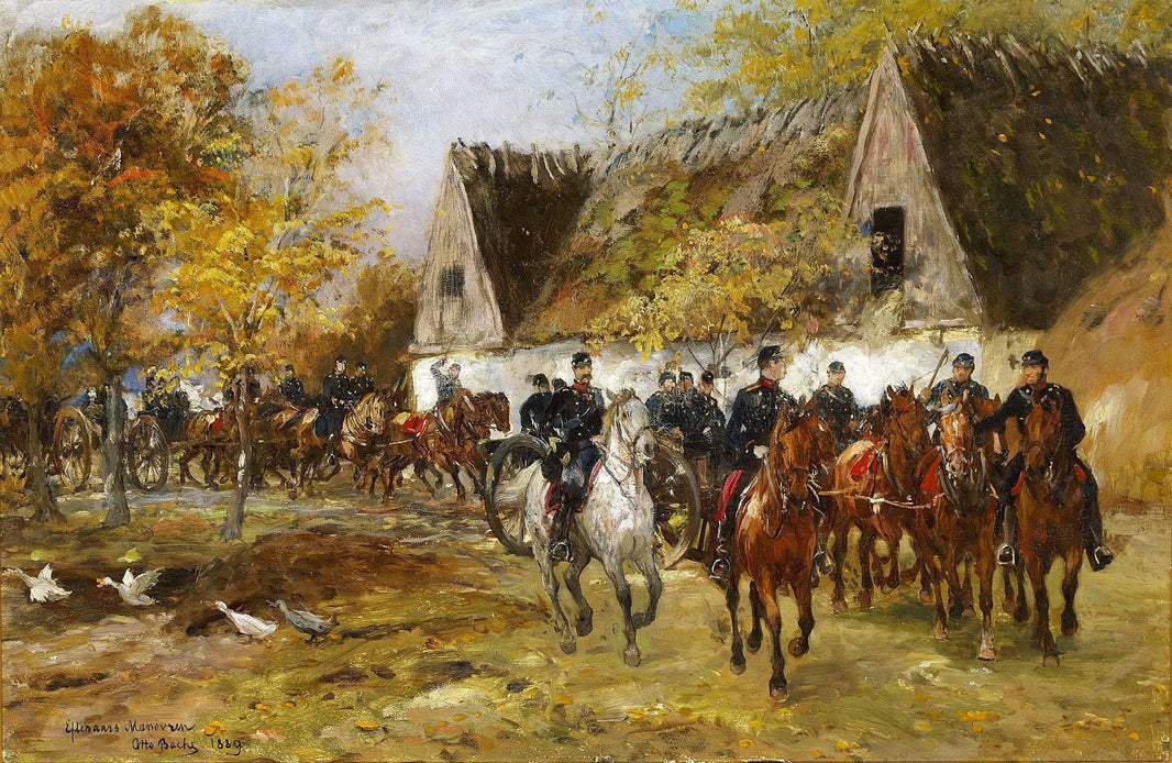 Autumn Maneuvers by Otto Bache — hand-painted cultural oil painting reproduction on canvas