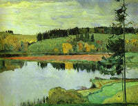 Autumn by Mikhail Nesterov — hand-painted botanical oil painting reproduction on canvas