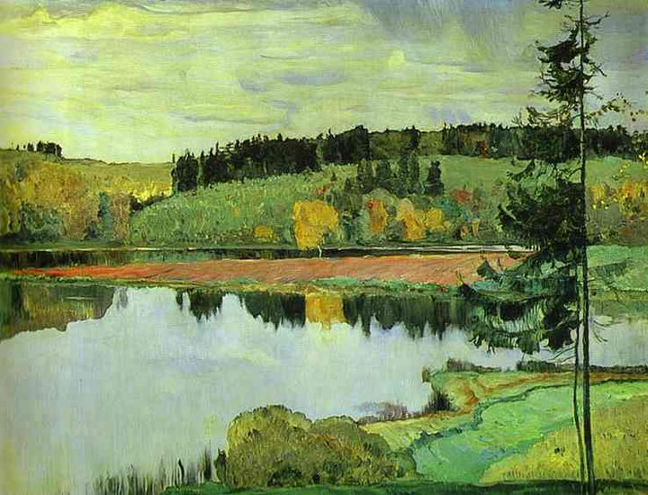 Autumn by Mikhail Nesterov — hand-painted botanical oil painting reproduction on canvas