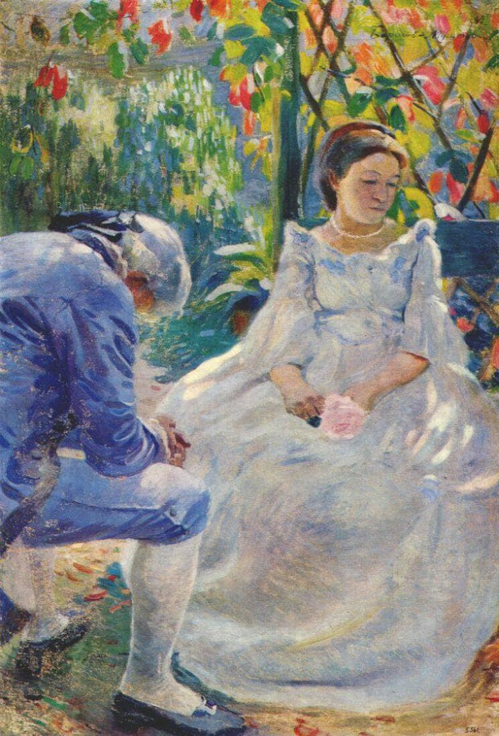 Autumn Mood by Victor Borisov-Musatov — hand-painted portrait oil painting reproduction on canvas