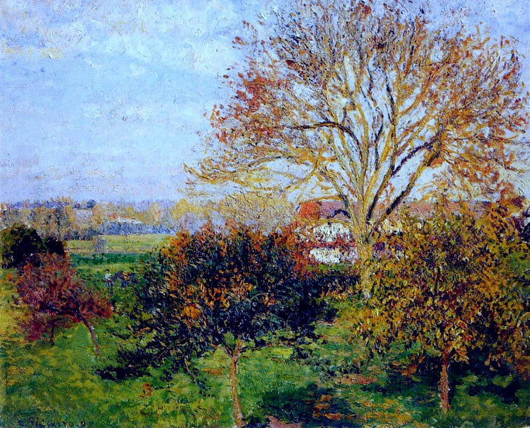 Autumn morning at Eragny - Camille Pissarro