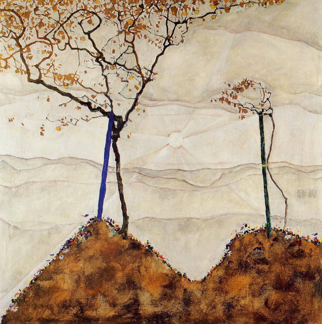 Autumn Sun I (Rising Sun) - Egon Schiele