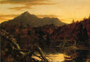 Autumn Twilight View of Copway Peak (Mount Chocorua, New Hampshire) by Thomas Cole — hand-painted botanical oil painting reproduction on canvas