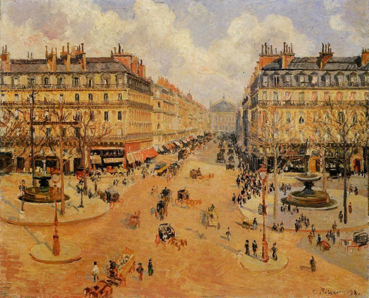 Avenue de l'Opera Morning Sunshine - Camille Pissarro