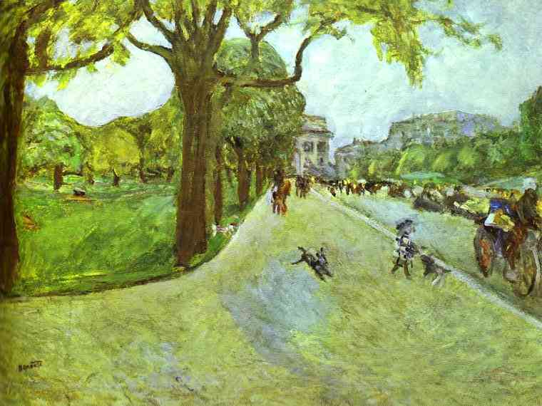 Avenue du Bois in Boulogne by Pierre Bonnard — hand-painted botanical oil painting reproduction on canvas