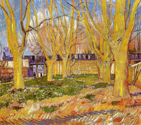 Avenue of Plane Trees near Arles Station by Vincent van Gogh — hand-painted botanical oil painting reproduction on canvas