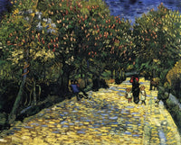 Avenue with Flowering Chestnut Trees at Arles by Vincent van Gogh — hand-painted botanical oil painting reproduction on canvas