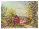 Away in the spring Veneux Nadon by Alfred Sisley — hand-painted botanical oil painting reproduction on canvas