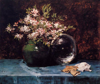 Azaleas by William Merritt Chase — hand-painted botanical oil painting reproduction on canvas