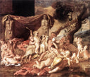 Bacchanal of Putti by Nicolas Poussin — group oil painting wall art